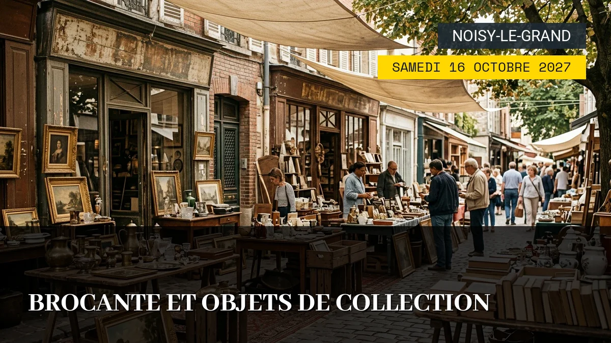 Affiche de l'événement : Brocante et Objets de Collection – Samedi 16 Octobre 2027