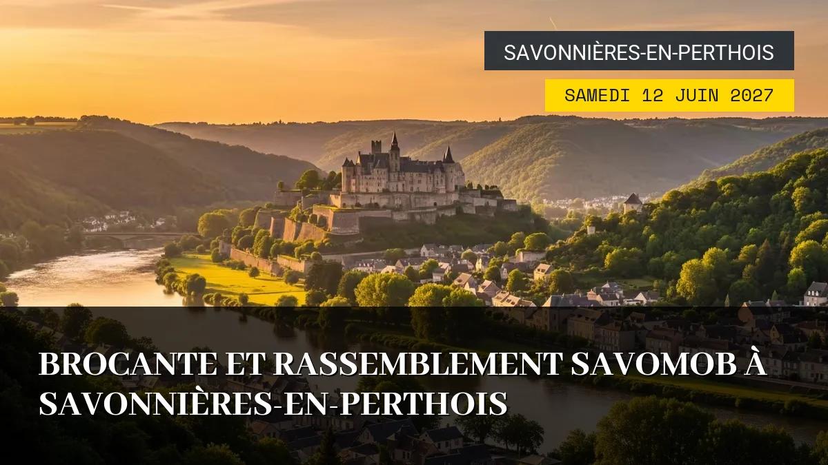Affiche de l'événement : Brocante Et Rassemblement Savomob À Savonnières-en-Perthois – Samedi 12 Juin 2027