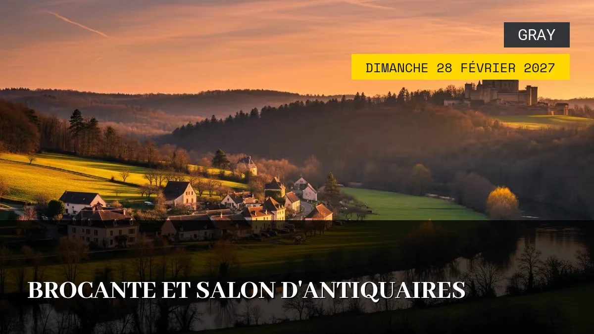 Affiche de l'événement : Brocante et Salon d&rsquo;Antiquaires – Dimanche 28 Février 2027