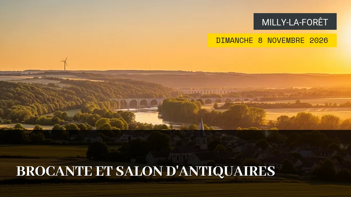 Affiche de l'événement : Brocante et Salon d&rsquo;Antiquaires – Dimanche 8 Novembre 2026