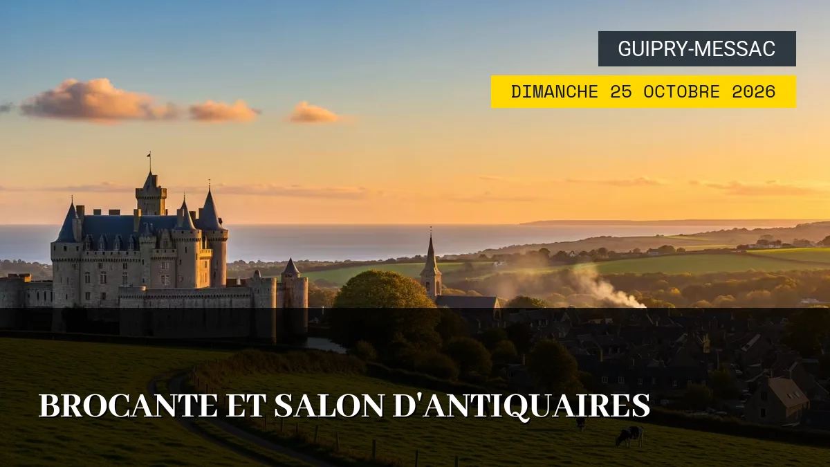 Affiche de l'événement : Brocante et Salon d&rsquo;Antiquaires – Dimanche 25 Octobre 2026