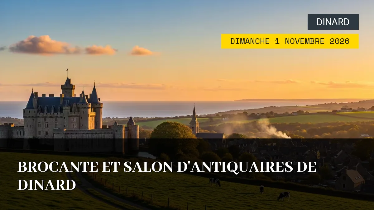 Affiche de l'événement : Brocante et Salon d&rsquo;Antiquaires de Dinard – Dimanche 1 Novembre 2026