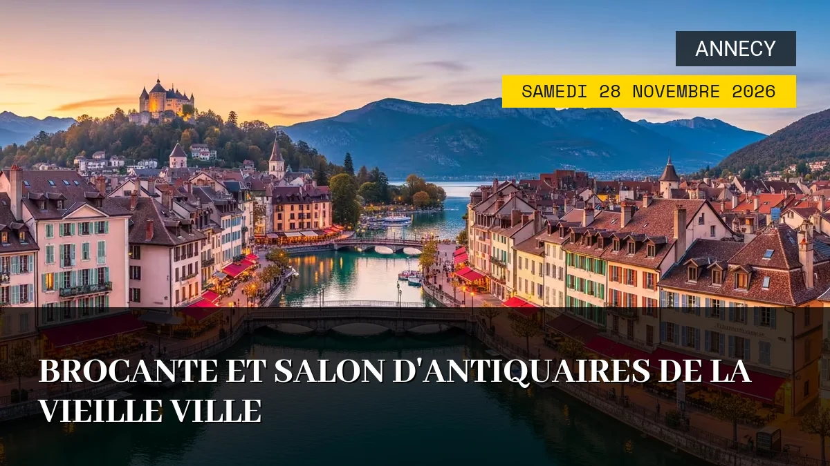 Affiche de l'événement : Brocante et Salon d&rsquo;Antiquaires de la Vieille Ville – Samedi 28 Novembre 2026