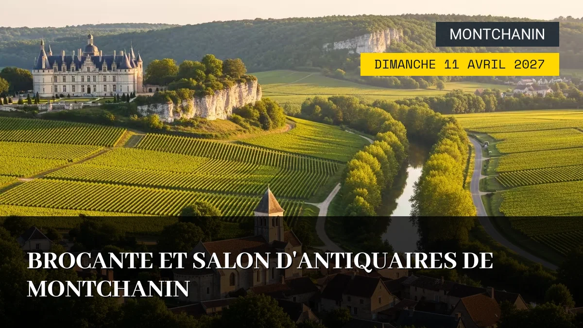 Affiche de l'événement : Brocante et Salon d&rsquo;Antiquaires de Montchanin – Dimanche 11 Avril 2027