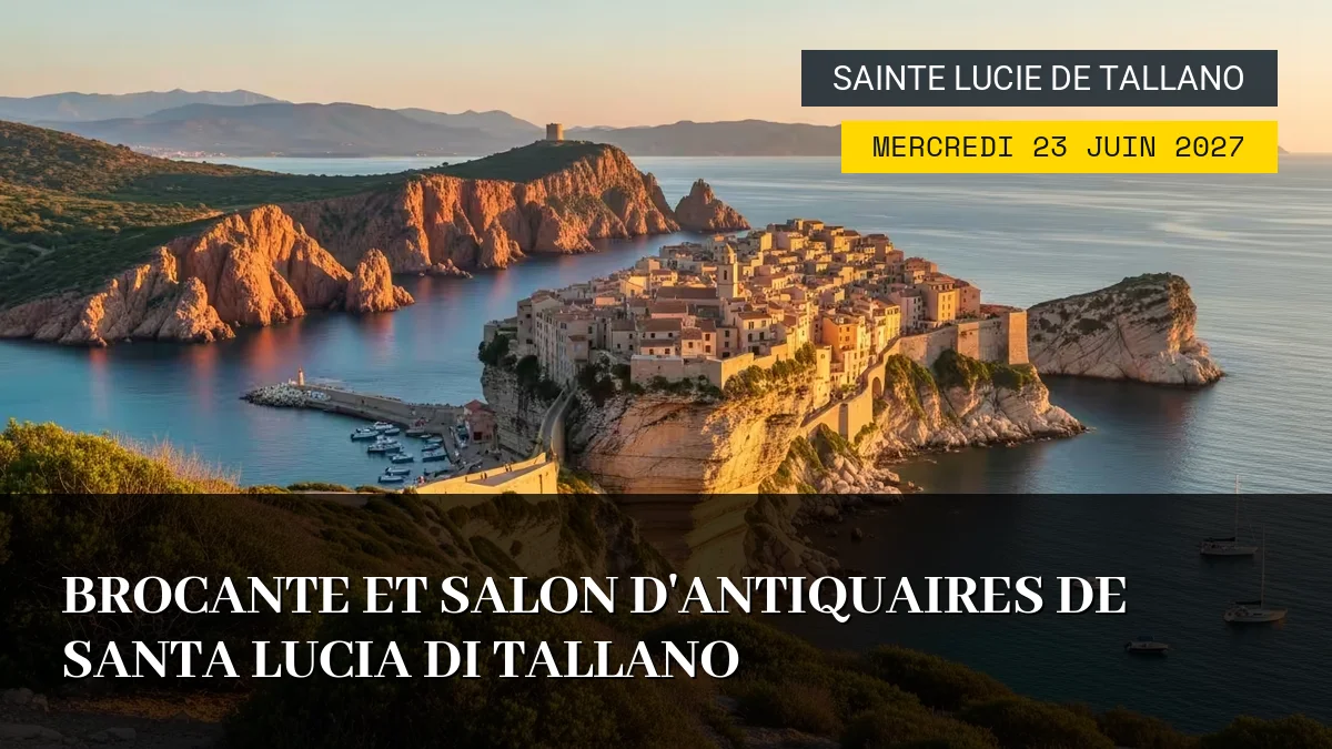Affiche de l'événement : Brocante et Salon d&rsquo;Antiquaires de Santa Lucia di Tallano – Mercredi 23 Juin 2027