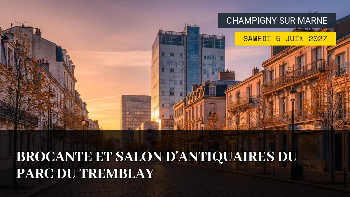Affiche de l'événement : Brocante et Salon d&rsquo;Antiquaires du Parc du Tremblay – Samedi 5 Juin 2027