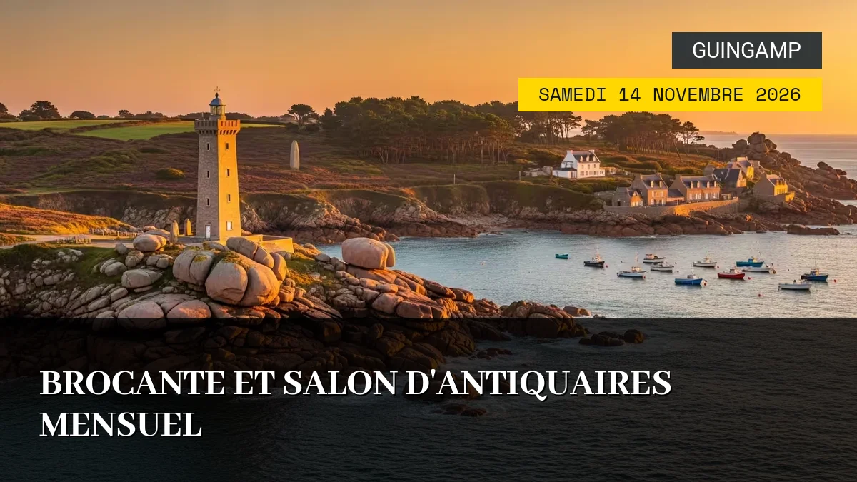 Affiche de l'événement : Brocante et Salon d&rsquo;Antiquaires Mensuel – Samedi 14 Novembre 2026
