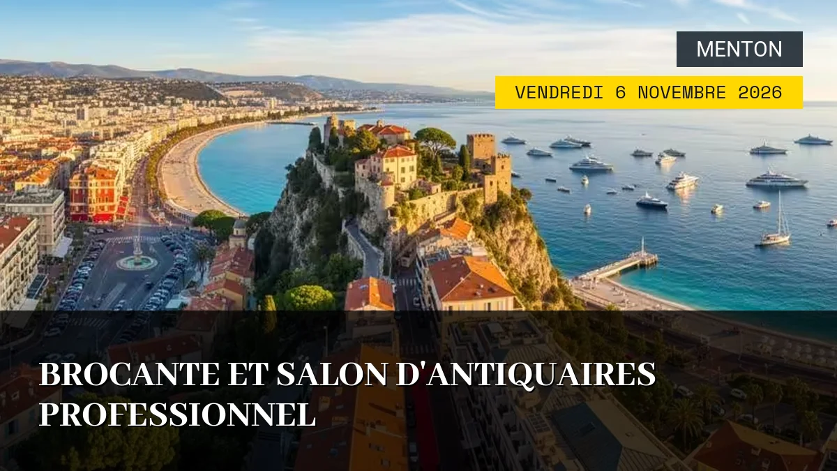 Affiche de l'événement : Brocante et Salon d&rsquo;Antiquaires Professionnel – Vendredi 6 Novembre 2026