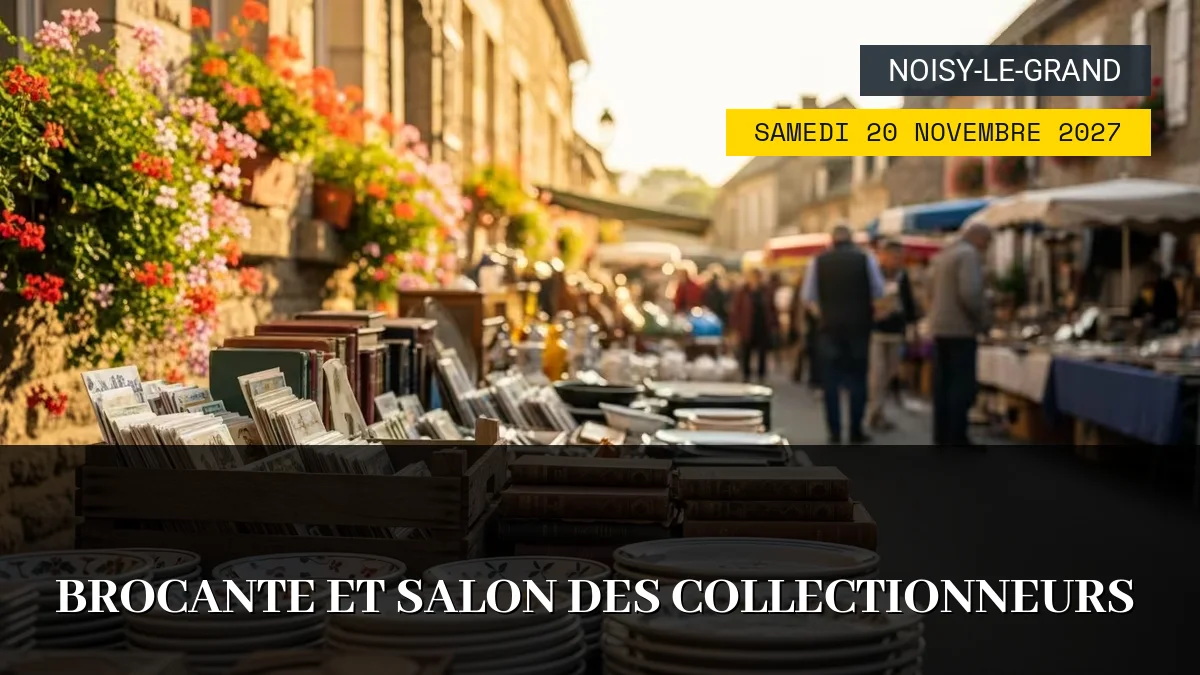 Affiche de l'événement : Brocante et Salon des Collectionneurs – Samedi 20 Novembre 2027