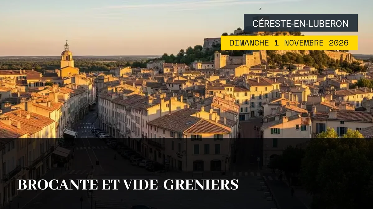 Affiche de l'événement : Brocante et Vide-Greniers – Dimanche 1 Novembre 2026