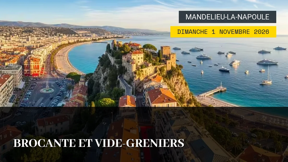 Affiche de l'événement : Brocante et Vide-Greniers – Dimanche 1 Novembre 2026