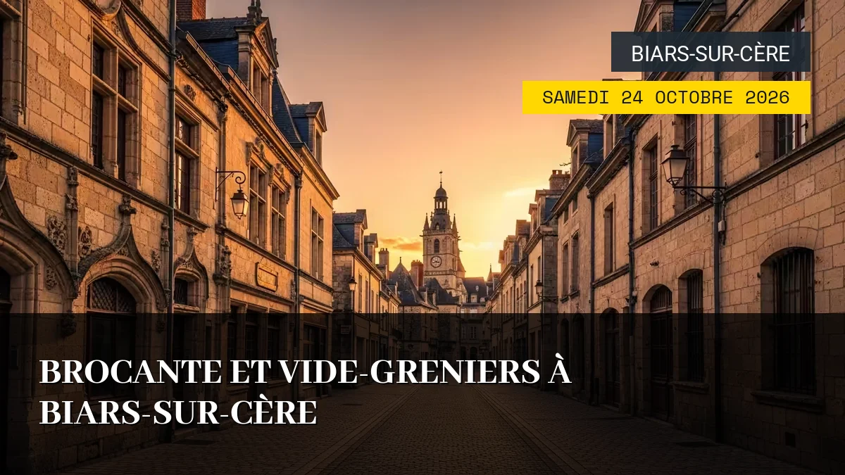Affiche de l'événement : Brocante et Vide-Greniers à Biars-sur-Cère – Samedi 24 Octobre 2026