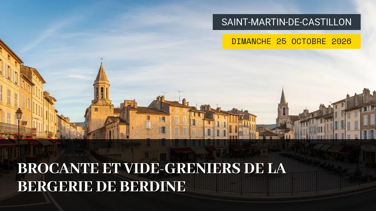 Affiche de l'événement : Brocante et Vide-greniers de la Bergerie de Berdine – Dimanche 25 Octobre 2026