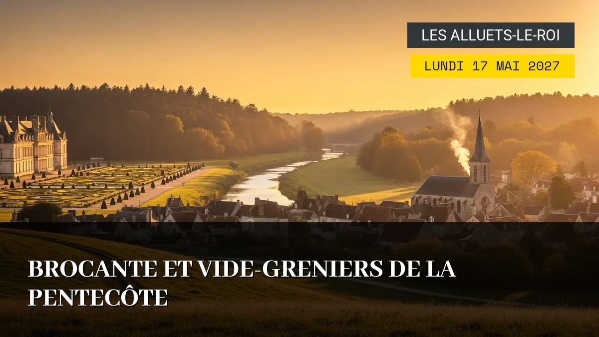 Affiche de l'événement : Brocante et Vide-Greniers de la Pentecôte – Lundi 17 Mai 2027