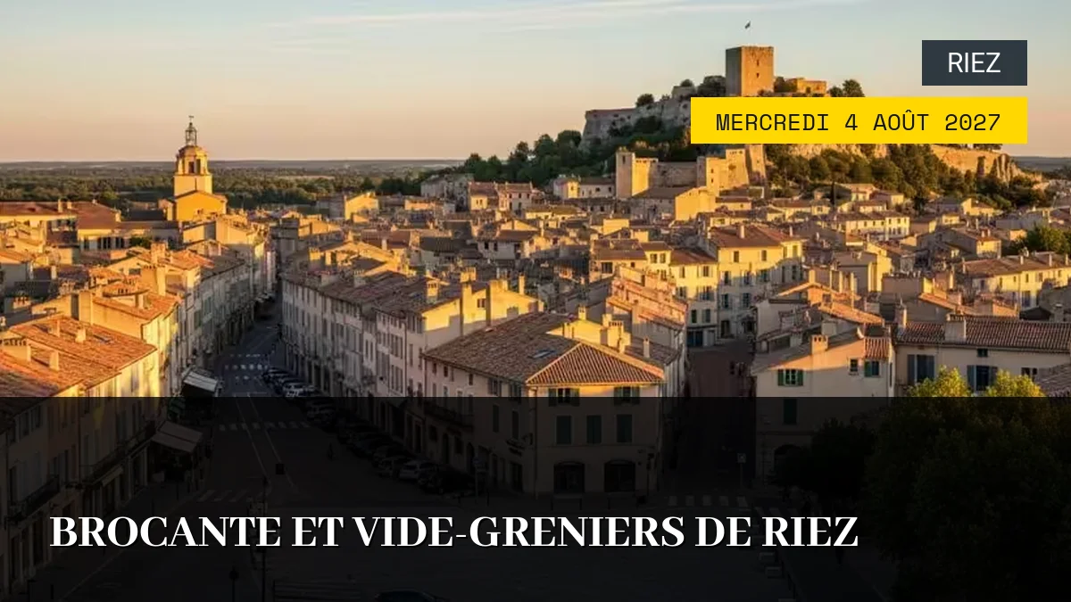 Affiche de l'événement : Brocante et Vide-Greniers de Riez – Mercredi 4 Août 2027