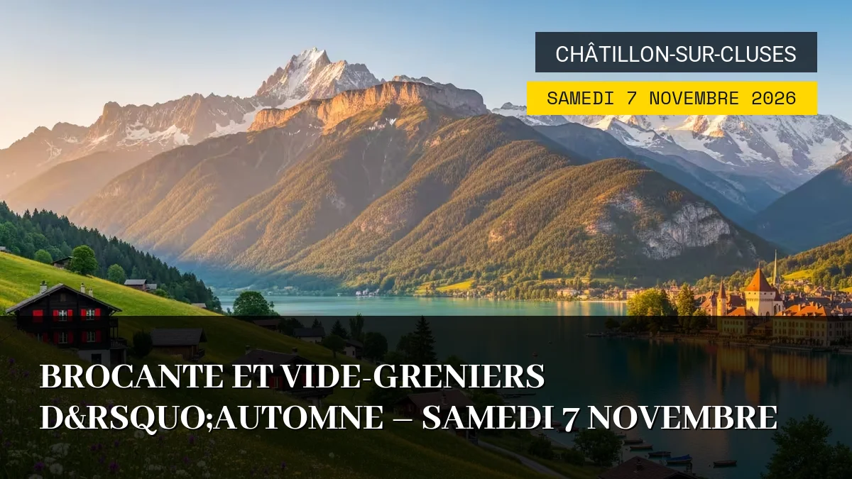 Affiche de l'événement : Brocante et Vide-Greniers d&rsquo;Automne – Samedi 7 Novembre 2026