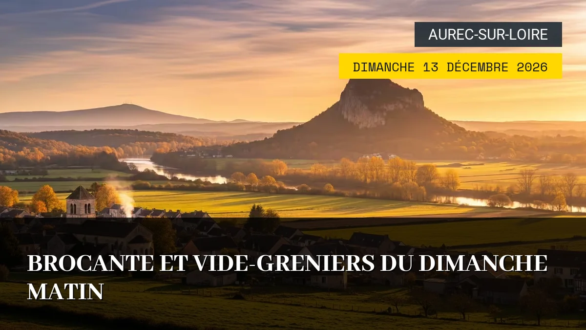 Affiche de l'événement : Brocante et Vide-Greniers du Dimanche Matin – Dimanche 13 Décembre 2026