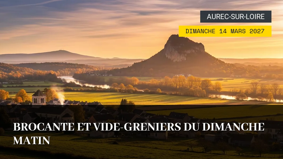 Affiche de l'événement : Brocante et Vide-Greniers du Dimanche Matin – Dimanche 14 Mars 2027