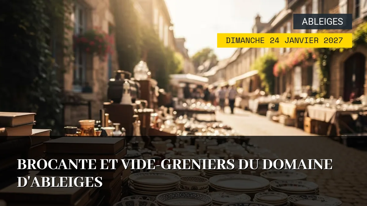 Affiche de l'événement : Brocante et Vide-Greniers du Domaine d&rsquo;Ableiges – Dimanche 24 Janvier 2027