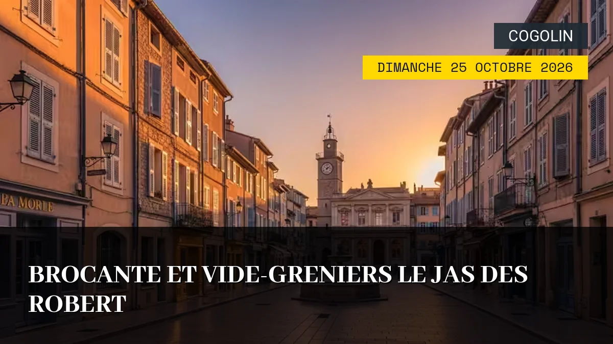 Affiche de l'événement : Brocante et Vide-Greniers Le Jas des Robert – Dimanche 25 Octobre 2026