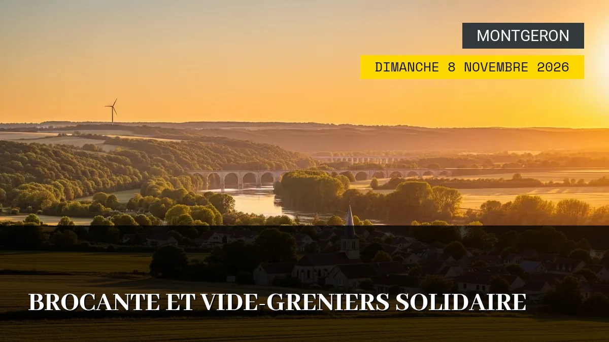 Affiche de l'événement : Brocante et Vide-Greniers Solidaire – Dimanche 8 Novembre 2026