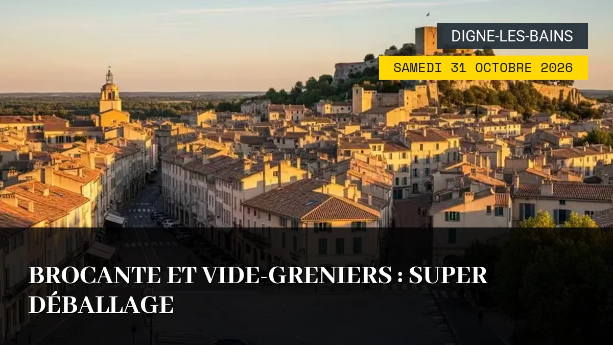 Affiche de l'événement : Brocante et Vide-Greniers : Super Déballage – Samedi 31 Octobre 2026