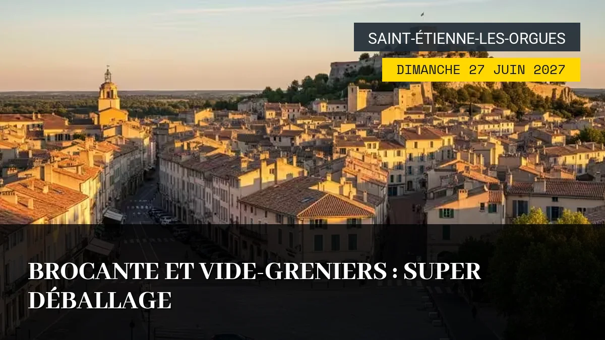 Affiche de l'événement : Brocante et Vide-Greniers : Super Déballage – Dimanche 27 Juin 2027