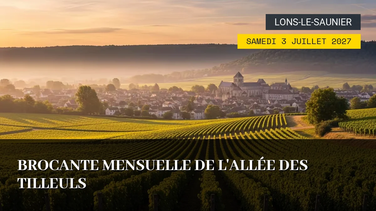 Affiche de l'événement : Brocante Mensuelle de l&rsquo;Allée des Tilleuls – Samedi 3 Juillet 2027