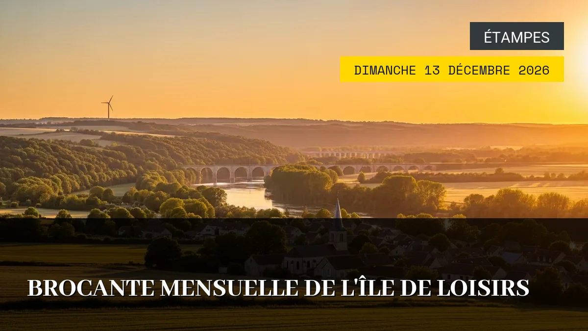Affiche de l'événement : Brocante mensuelle de l&rsquo;Île de Loisirs – Dimanche 13 Décembre 2026