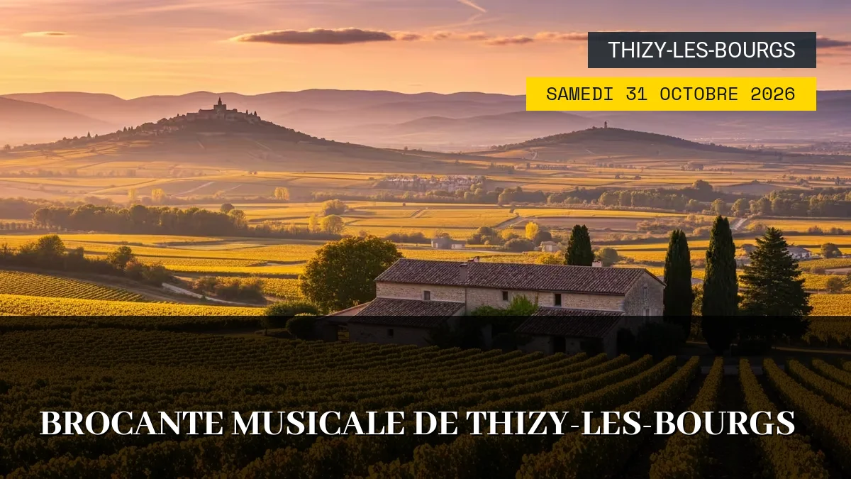 Affiche de l'événement : Brocante Musicale de Thizy-les-Bourgs – Samedi 31 Octobre 2026