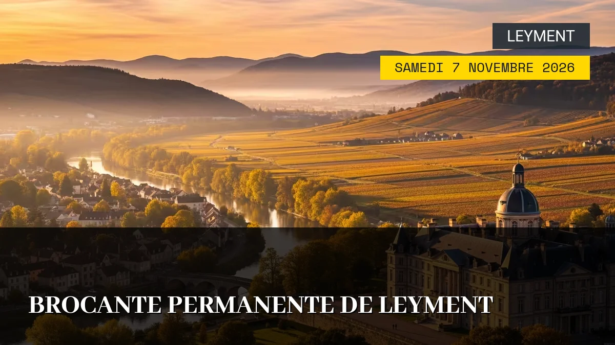 Affiche de l'événement : Brocante Permanente de Leyment – Samedi 7 Novembre 2026