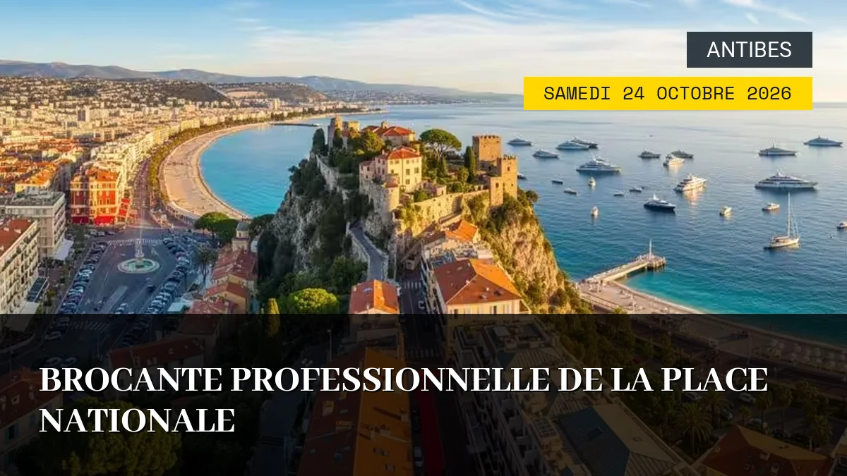 Affiche de l'événement : Brocante Professionnelle de la Place Nationale – Samedi 24 Octobre 2026