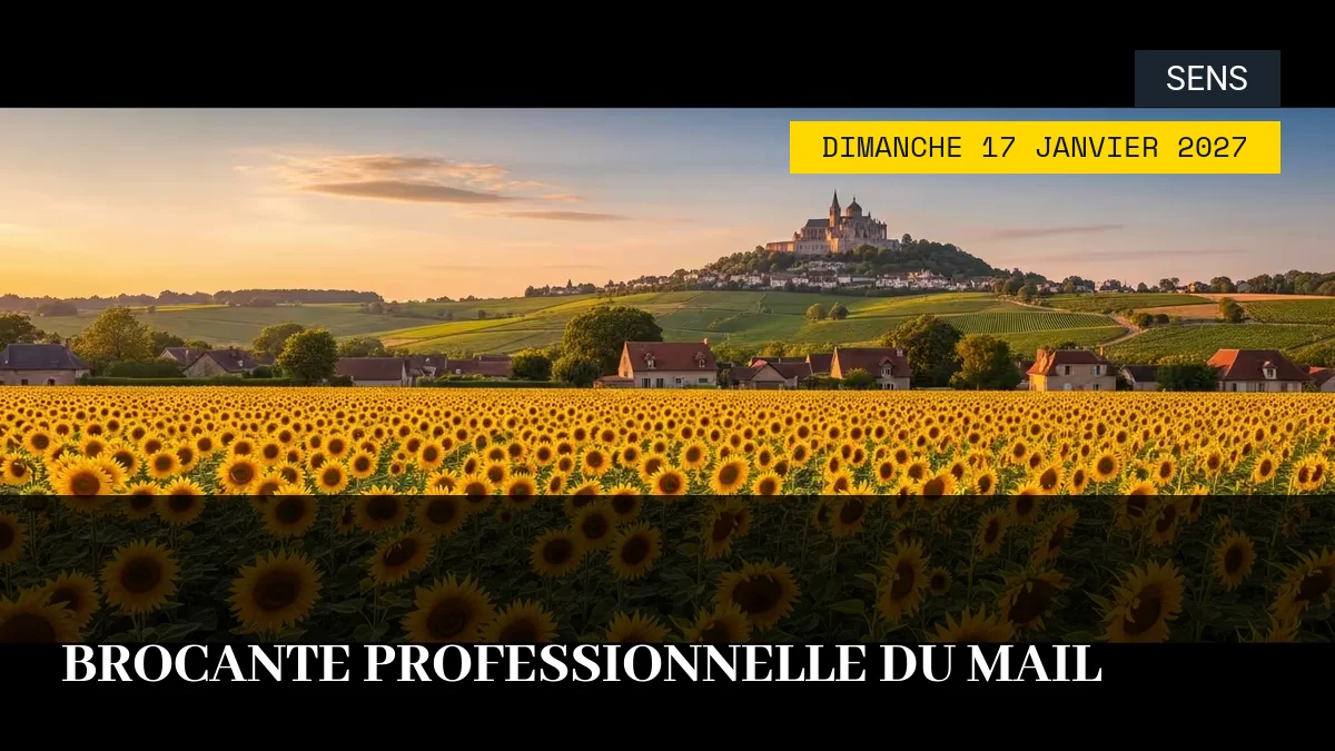 Affiche de l'événement : Brocante Professionnelle du Mail – Dimanche 17 Janvier 2027
