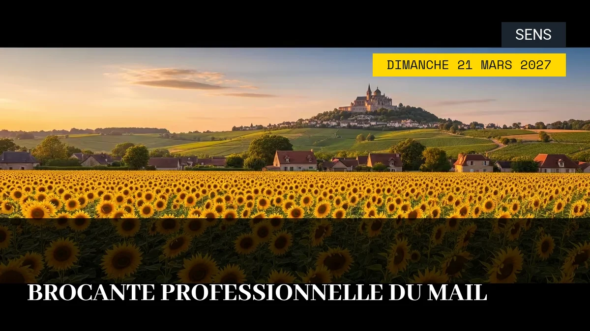 Affiche de l'événement : Brocante Professionnelle du Mail – Dimanche 21 Mars 2027