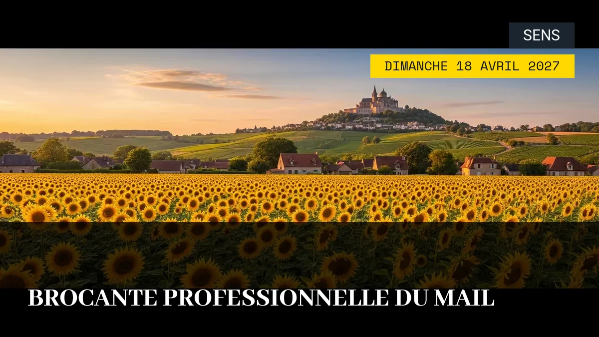 Affiche de l'événement : Brocante Professionnelle du Mail – Dimanche 18 Avril 2027
