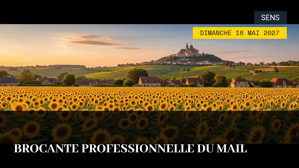 Affiche de l'événement : Brocante Professionnelle du Mail – Dimanche 16 Mai 2027