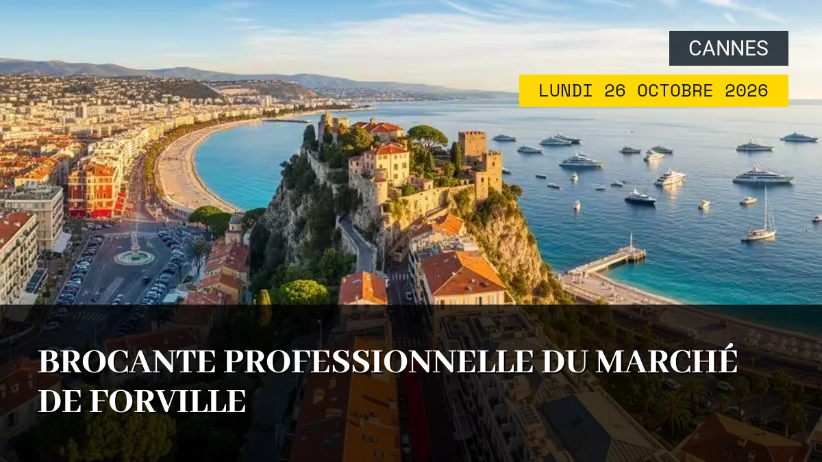 Affiche de l'événement : Brocante Professionnelle du Marché de Forville – Lundi 26 Octobre 2026
