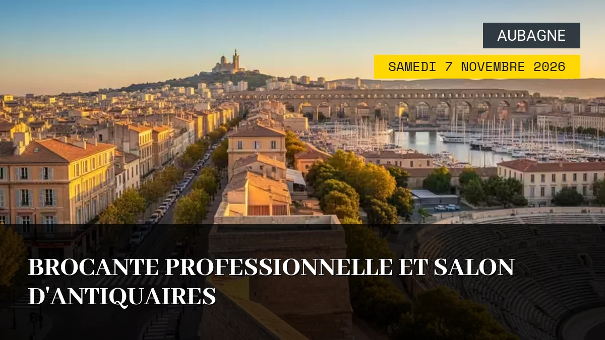 Affiche de l'événement : Brocante Professionnelle et Salon d&rsquo;Antiquaires – Samedi 7 Novembre 2026