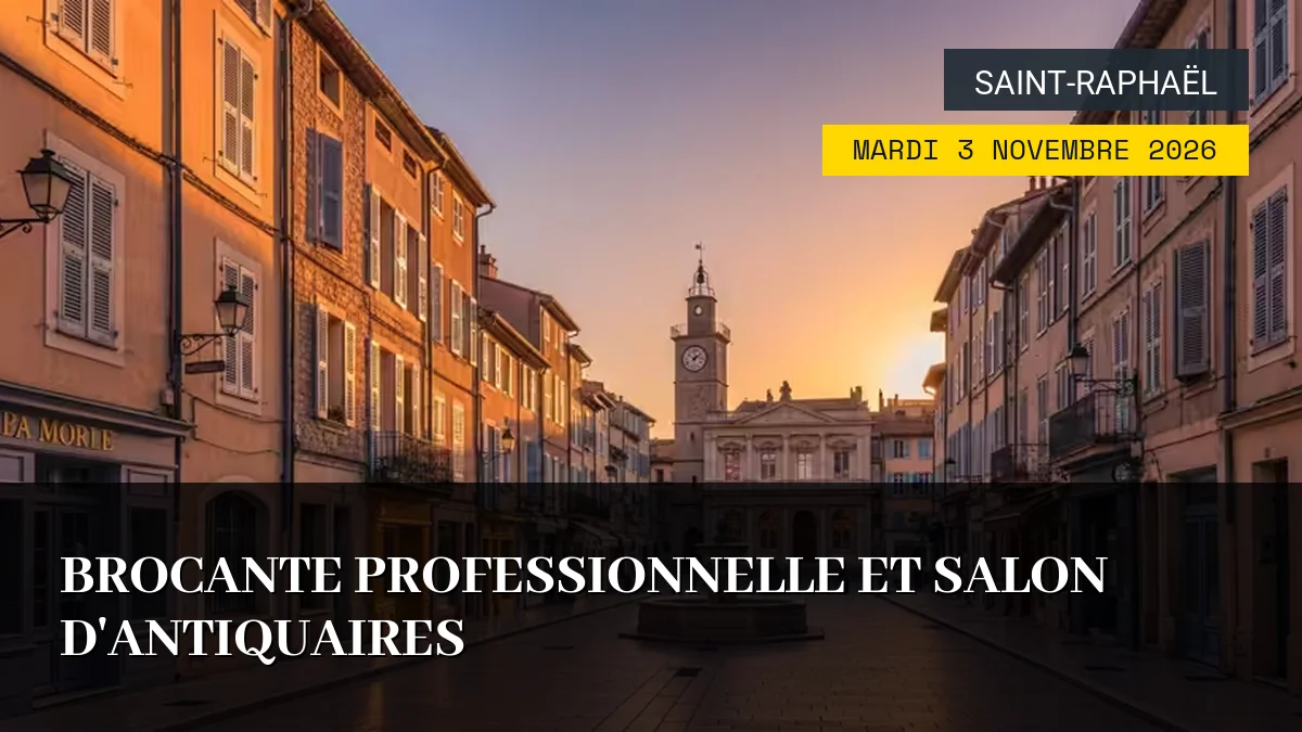 Affiche de l'événement : Brocante Professionnelle et Salon d&rsquo;Antiquaires – Mardi 3 Novembre 2026
