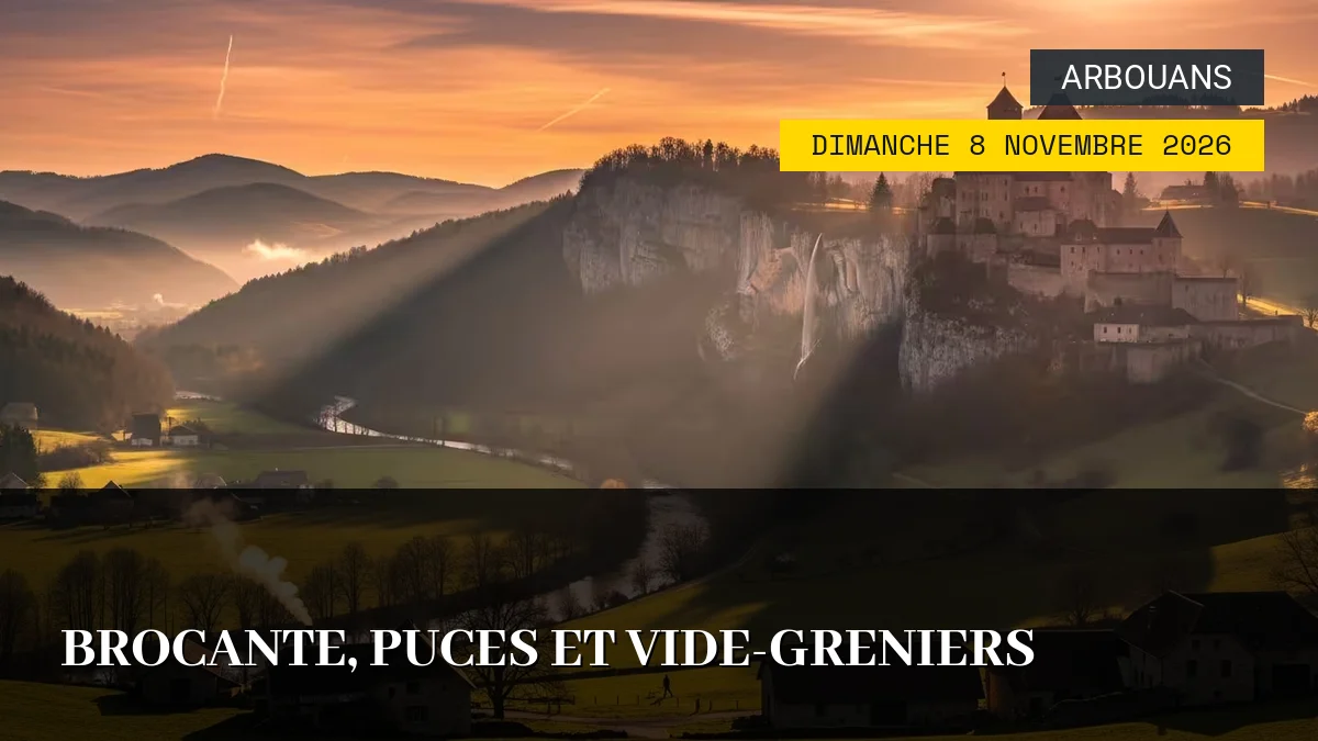 Affiche de l'événement : Brocante, Puces et Vide-Greniers – Dimanche 8 Novembre 2026