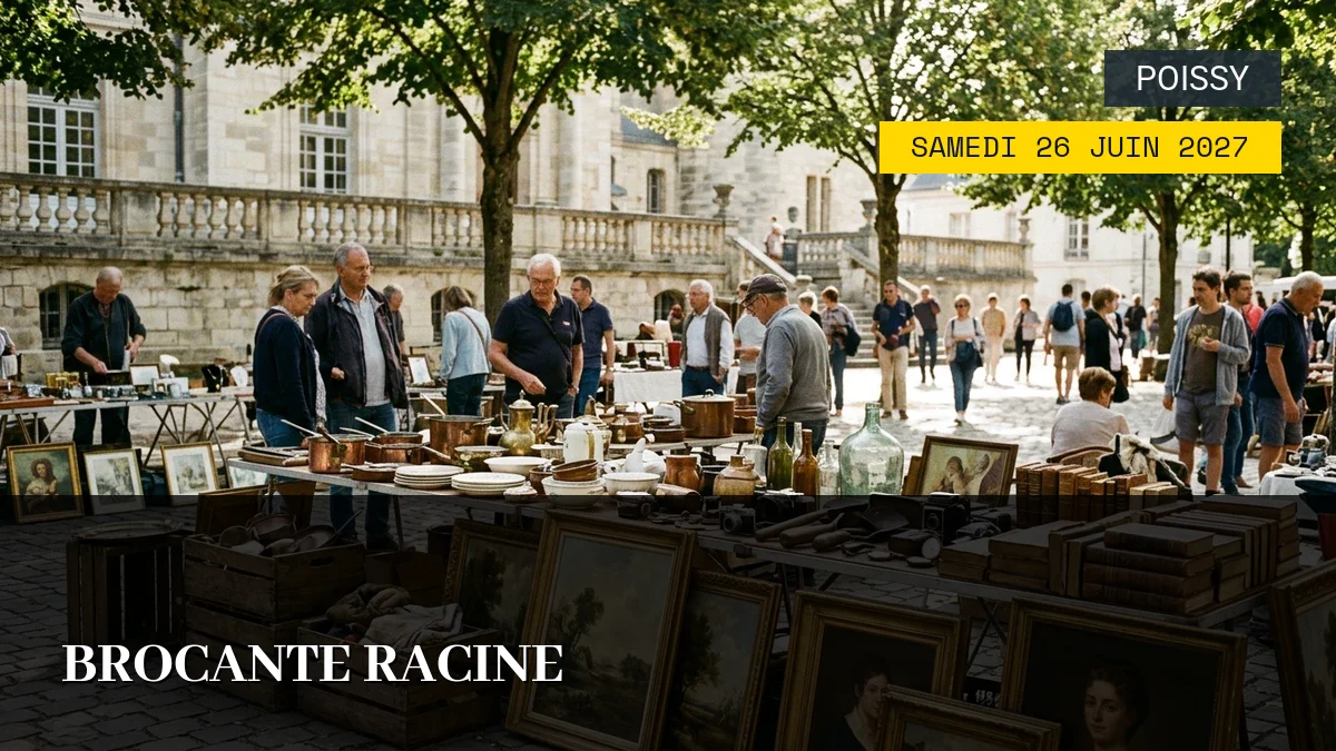 Affiche de l'événement : Brocante Racine – Samedi 26 Juin 2027