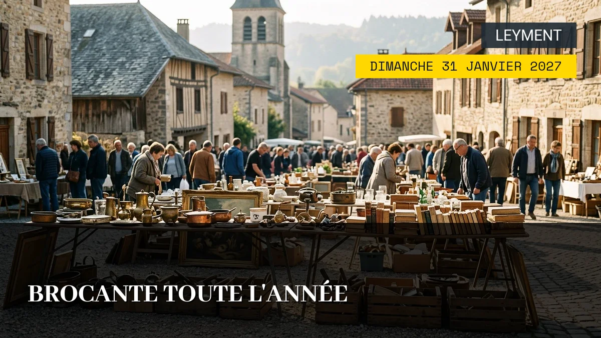 Affiche de l'événement : Brocante Toute l&rsquo;Année – Dimanche 31 Janvier 2027