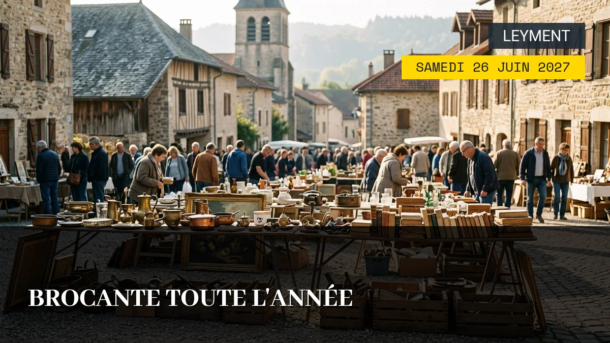 Affiche de l'événement : Brocante Toute l&rsquo;Année — Du Samedi 26 Juin 2027 au Dimanche 27 Juin 2027