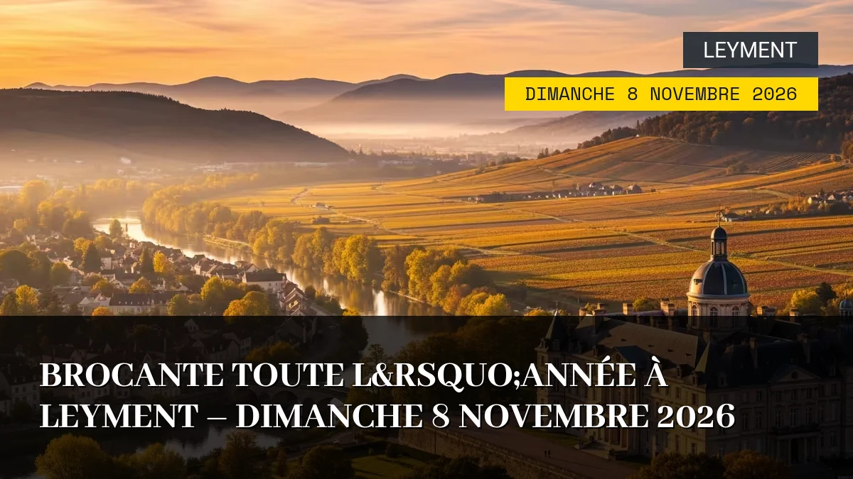 Affiche de l'événement : Brocante toute l&rsquo;année à Leyment – Dimanche 8 Novembre 2026