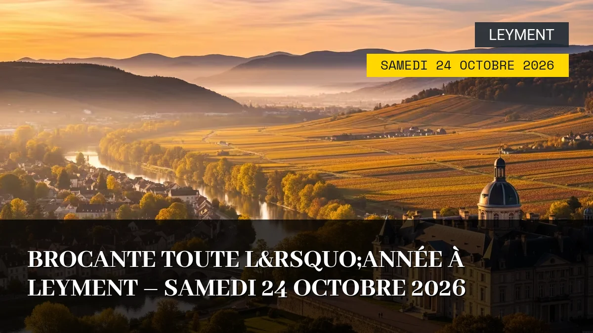 Affiche de l'événement : Brocante Toute l&rsquo;Année à Leyment – Samedi 24 Octobre 2026