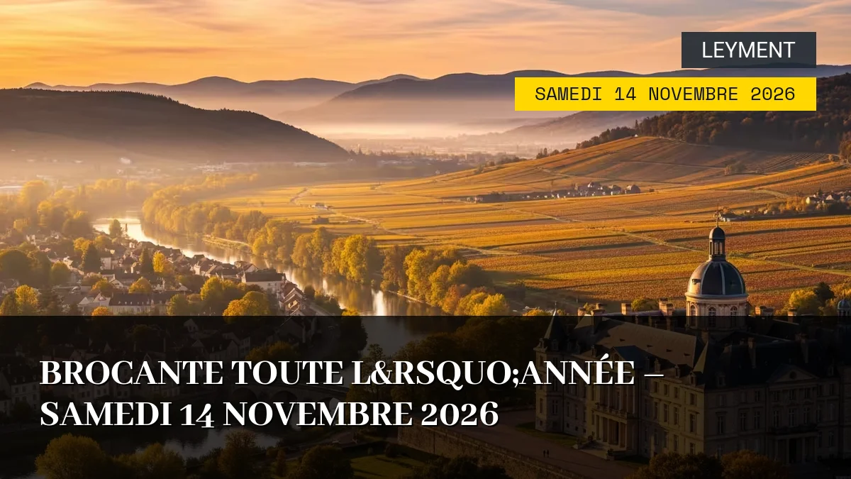 Affiche de l'événement : Brocante Toute l&rsquo;Année – Samedi 14 Novembre 2026