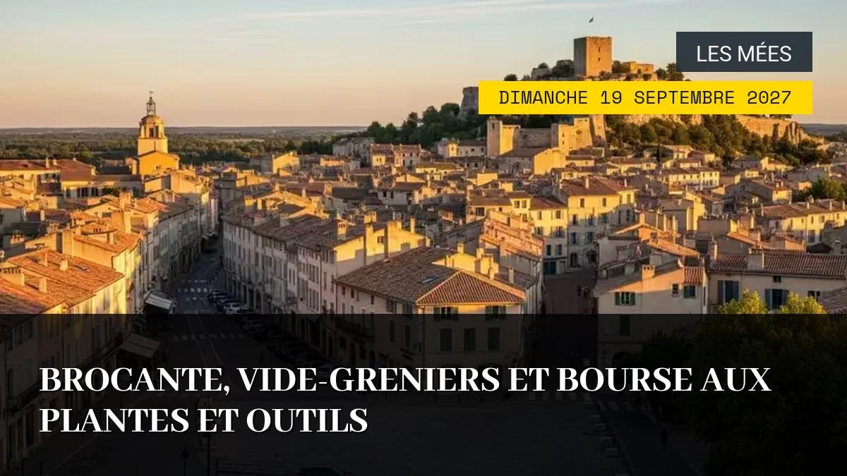 Affiche de l'événement : Brocante, Vide-Greniers et Bourse aux Plantes et Outils – Dimanche 19 Septembre 2027