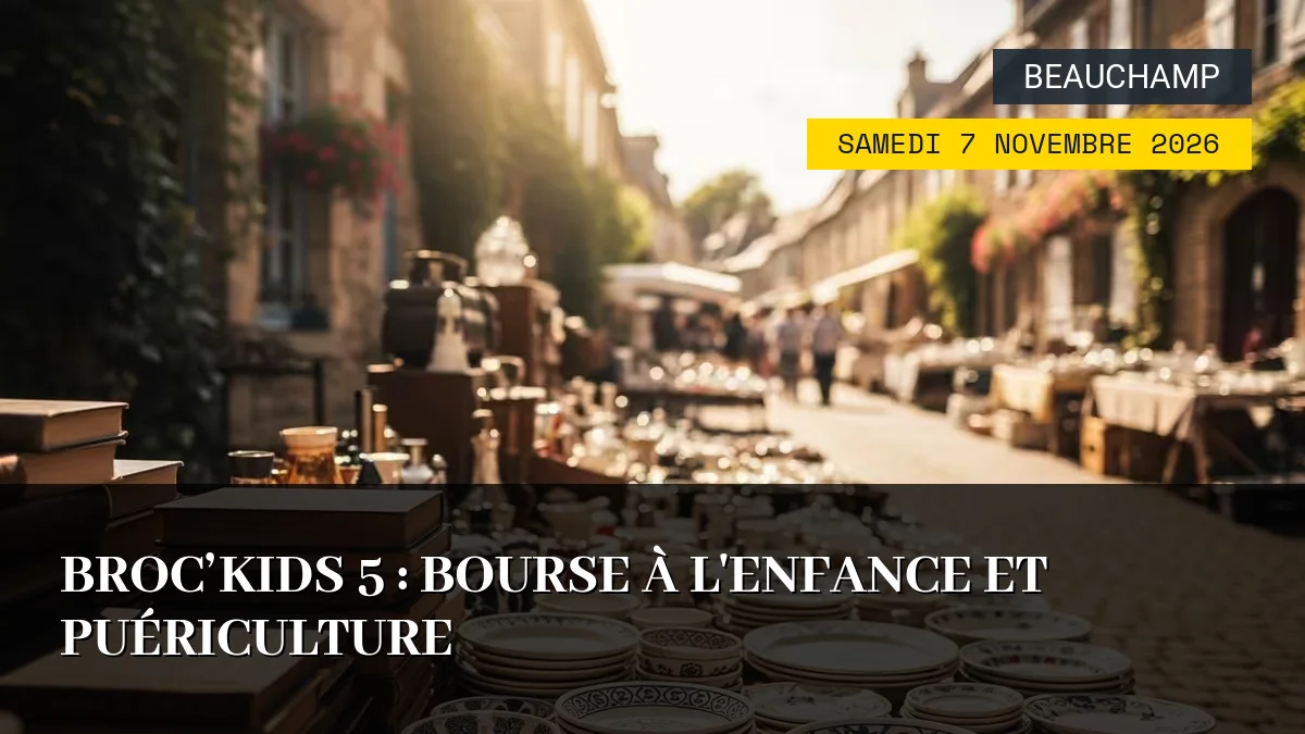 Affiche de l'événement : Broc’Kids 5 : Bourse à l&rsquo;Enfance et Puériculture – Samedi 7 Novembre 2026