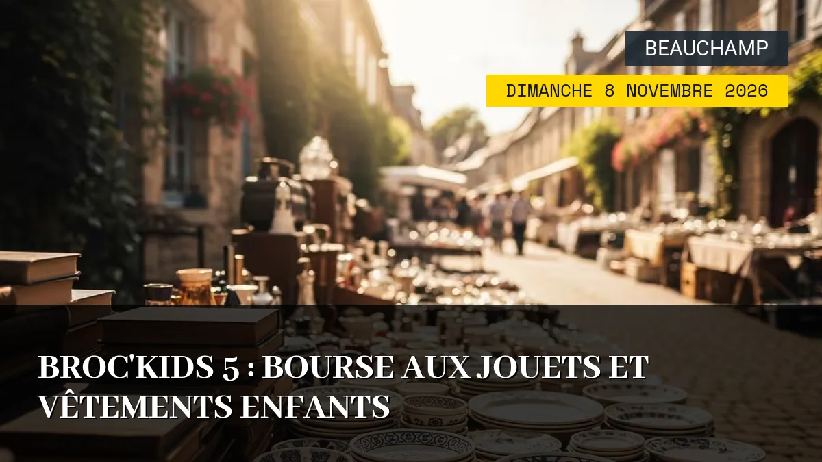 Affiche de l'événement : Broc&rsquo;Kids 5 : Bourse aux Jouets et Vêtements Enfants – Dimanche 8 Novembre 2026