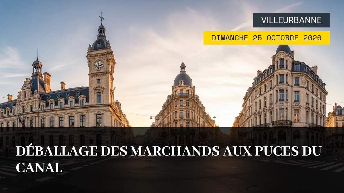 Affiche de l'événement : Déballage des Marchands aux Puces du Canal – Dimanche 25 Octobre 2026